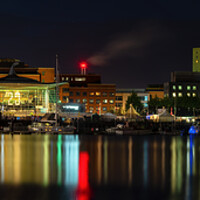 Buy canvas prints of Cardiff Bay reflections   by Dean Merry