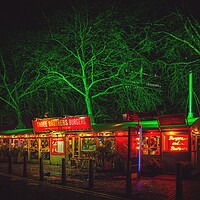 Buy canvas prints of Three Brothers Burgers by Dean Merry