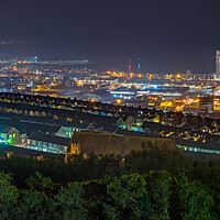 Buy canvas prints of City of Swansea panorama  by Dean Merry