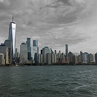Buy canvas prints of Manhattan Island from the Hudson river by Michael Hopes