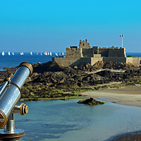 Buy canvas prints of Fort National in St Malo by Michael Hopes
