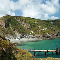 Buy canvas prints of Lundy Island Landing Bay by Michael Hopes