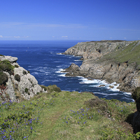 Buy canvas prints of Lundy Coastline by Michael Hopes