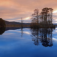 Buy canvas prints of Sunset over Loch by Michael Hopes