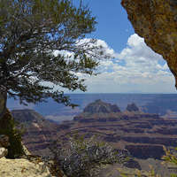 Buy canvas prints of  Bright Angel Point Grand Canyon by Angela Rowlands