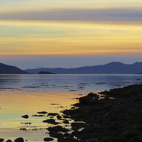 Buy canvas prints of  Loch Fyne Sunset by Angela Rowlands