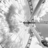 Buy canvas prints of  Under the London Eye by jim wardle