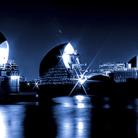 Buy canvas prints of  Thames barrier by jim wardle