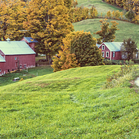 Buy canvas prints of Jenne Farm Vermont Panoramic by Edward Fielding