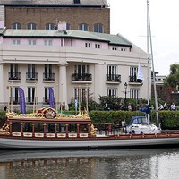 Buy canvas prints of  Royal Barge in dock near Covent Garden by Michael Crawford