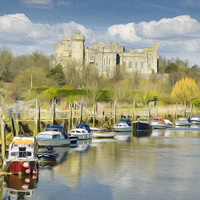 Buy canvas prints of  Arundel Castle and The Arun by John Boud