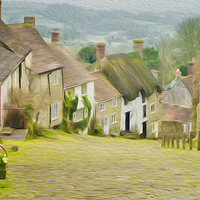 Buy canvas prints of  Gold Hill Shaftesbury by John Boud