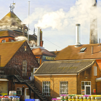 Buy canvas prints of  Harvey's Brewery Lewes by John Boud