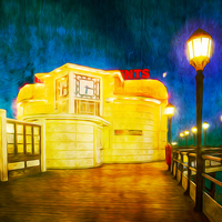 Buy canvas prints of  Worthing Pier By Night by John Boud