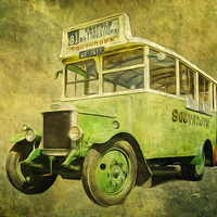 Buy canvas prints of Dennis Bus from 1937 by John Boud