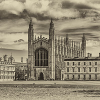 Buy canvas prints of  KIng's College Cambridge from the Backs toned by John Boud