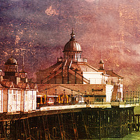 Buy canvas prints of Eastbourne Pier Textured experiment 1 by John Boud