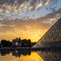 Buy canvas prints of Louvre Sunset by Brian Jannsen