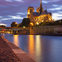 Buy canvas prints of Notre Dame Twilight by Brian Jannsen