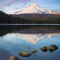 Buy canvas prints of  Mt Hood Reflections by Brian Jannsen
