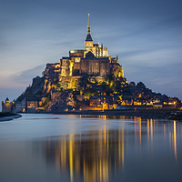 Buy canvas prints of Twilight over Mont Saint Michel by Brian Jannsen