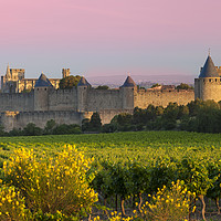 Buy canvas prints of Carcassonne Dawn by Brian Jannsen
