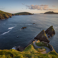 Buy canvas prints of Dunquin Harbor Evening by Brian Jannsen