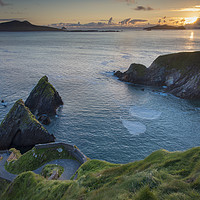 Buy canvas prints of Dunquin Harbor Sunset by Brian Jannsen