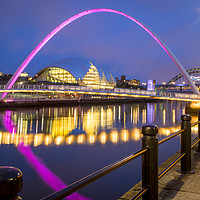 Buy canvas prints of The Gateshead Millennium Bridge,, Newcastle-Upon-T by Brian Jannsen