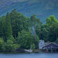 Buy canvas prints of Dewentwater Boathouse by Brian Jannsen