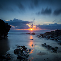 Buy canvas prints of Sunset Over the Coast of Cornwall by Brian Jannsen