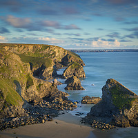 Buy canvas prints of Evening Light on Bedruthan Steps  by Brian Jannsen