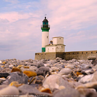 Buy canvas prints of Lighthouse of Le Treport in Normandy by Ann Biddlecombe
