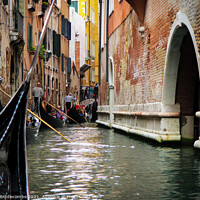 Buy canvas prints of Traffic jam in Venice by Ann Biddlecombe