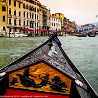 Buy canvas prints of Venice by Gondola on the main canal by Ann Biddlecombe
