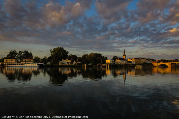 Sunrise over Losne Picture Board by Ann Biddlecombe