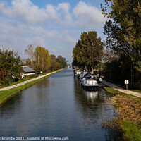 Buy canvas prints of The start of the Canal De Bourgogne by Ann Biddlecombe