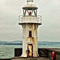 Buy canvas prints of Dramatic Brixham lighthouse by Ann Biddlecombe