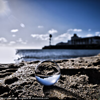 Buy canvas prints of Bournemouth beach sphere by Ann Biddlecombe