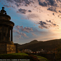 Buy canvas prints of Sunrise over the Burns monument by Ann Biddlecombe