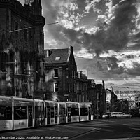 Buy canvas prints of A view down Saint Andrews Street in Edinburgh  by Ann Biddlecombe