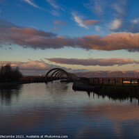 Buy canvas prints of At the top of the Falkirk wheel on the canal by Ann Biddlecombe