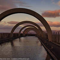 Buy canvas prints of The top of the Falkirk wheel on the canal by Ann Biddlecombe