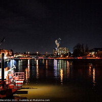 Buy canvas prints of On the river Clyde in Glasgow by Ann Biddlecombe