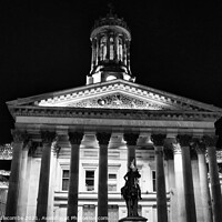 Buy canvas prints of Monochrome Modern art museum in Glasgow by Ann Biddlecombe