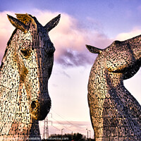 Buy canvas prints of The Kelpies by Ann Biddlecombe