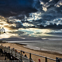 Buy canvas prints of Lyme Regis sea front by Ann Biddlecombe