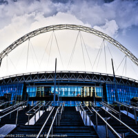 Buy canvas prints of Wembley Stadium in Wembley London by Ann Biddlecombe
