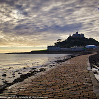 Buy canvas prints of St Michaels Mount in Cornwall just as the tide had by Ann Biddlecombe