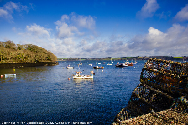 Mylor Harbour Picture Board by Ann Biddlecombe